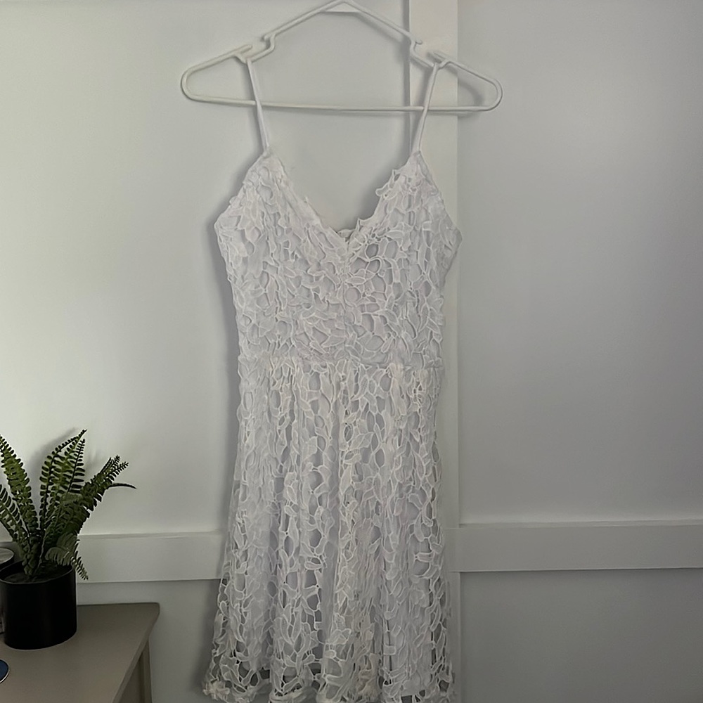 White lace dress